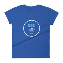 画像をギャラリービューアに読み込む, Women's short sleeve t-shirt Aloha Girl Style Wave Various Colors - ALOHA GIRL STYLE