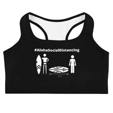 画像をギャラリービューアに読み込む, Sports bra #AlohaSocialDistancing Series Black - ALOHA GIRL STYLE