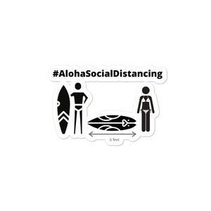 Bubble-free stickers Border Version #AlohaSocialDistancing Series - ALOHA GIRL STYLE