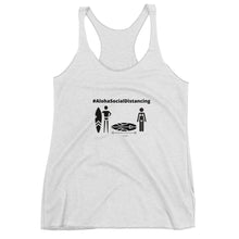 画像をギャラリービューアに読み込む, Women's Racerback Tank #AlohaSocialDistancing White - ALOHA GIRL STYLE