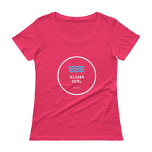 画像をギャラリービューアに読み込む, Ladies' Scoopneck T-Shirt ALOHA GIRL STYLE WAVE Various Colors - ALOHA GIRL STYLE