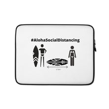 画像をギャラリービューアに読み込む, Laptop Sleeve #AlohaSocialDistancing White - ALOHA GIRL STYLE