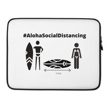 画像をギャラリービューアに読み込む, Laptop Sleeve #AlohaSocialDistancing White - ALOHA GIRL STYLE