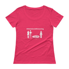 画像をギャラリービューアに読み込む, Ladies' Scoopneck T-Shirt #AlohaSocialDistancing Series Various Colors - ALOHA GIRL STYLE