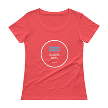画像をギャラリービューアに読み込む, Ladies' Scoopneck T-Shirt ALOHA GIRL STYLE WAVE Various Colors - ALOHA GIRL STYLE