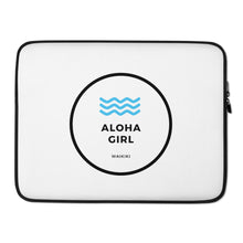 画像をギャラリービューアに読み込む, Laptop Sleeve Aloha Girl Style Wave White - ALOHA GIRL STYLE
