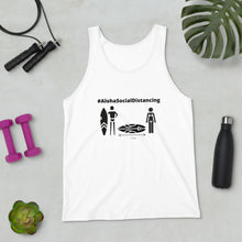 画像をギャラリービューアに読み込む, Unisex Tank Top #AlohaSocialDistancing Series White - ALOHA GIRL STYLE