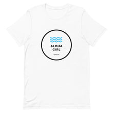 画像をギャラリービューアに読み込む, Short-Sleeve Unisex T-Shirt ALOHA GIRL STYLE WAVE White - ALOHA GIRL STYLE