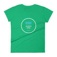 画像をギャラリービューアに読み込む, Women's short sleeve t-shirt Aloha Girl Style Wave Various Colors - ALOHA GIRL STYLE