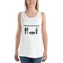 画像をギャラリービューアに読み込む, Unisex Tank Top #AlohaSocialDistancing Series White - ALOHA GIRL STYLE