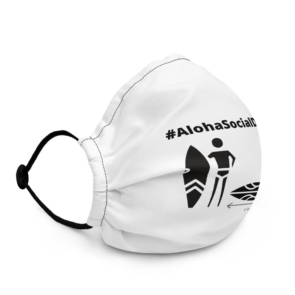 Face mask #AlohaSocialDistancing Series White – ALOHA GIRL STYLE