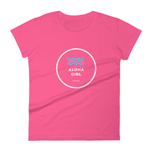 画像をギャラリービューアに読み込む, Women's short sleeve t-shirt Aloha Girl Style Wave Various Colors - ALOHA GIRL STYLE