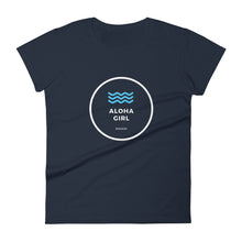 画像をギャラリービューアに読み込む, Women's short sleeve t-shirt Aloha Girl Style Wave Various Colors - ALOHA GIRL STYLE