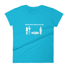 画像をギャラリービューアに読み込む, Women's short sleeve t-shirt #AlohaSocialDistancing Series Various Colors - ALOHA GIRL STYLE