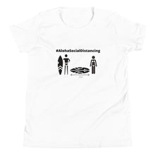 画像をギャラリービューアに読み込む, Youth Short Sleeve T-Shirt #AlohaSocialDistancing Series White/Grey - ALOHA GIRL STYLE