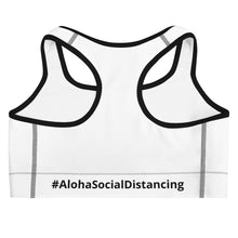画像をギャラリービューアに読み込む, Sports bra #AlohaSocialDistancing Series White - ALOHA GIRL STYLE