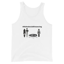 画像をギャラリービューアに読み込む, Unisex Tank Top #AlohaSocialDistancing Series White - ALOHA GIRL STYLE