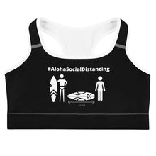 画像をギャラリービューアに読み込む, Sports bra #AlohaSocialDistancing Series Black - ALOHA GIRL STYLE