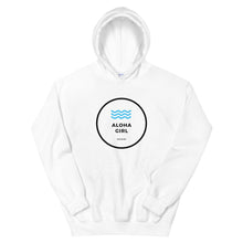 画像をギャラリービューアに読み込む, Unisex Hoodie Aloha Girl Style Wave White - ALOHA GIRL STYLE