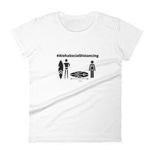 画像をギャラリービューアに読み込む, Women's short sleeve t-shirt #AlohaSocialDistancing Series White - ALOHA GIRL STYLE