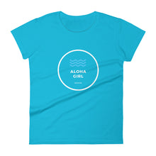 画像をギャラリービューアに読み込む, Women's short sleeve t-shirt Aloha Girl Style Wave Various Colors - ALOHA GIRL STYLE