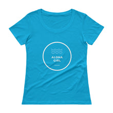 画像をギャラリービューアに読み込む, Ladies' Scoopneck T-Shirt ALOHA GIRL STYLE WAVE Various Colors - ALOHA GIRL STYLE