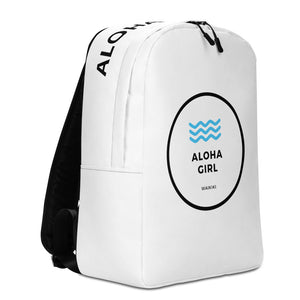 Minimalist Backpack Aloha Girl Style Wave White - ALOHA GIRL STYLE