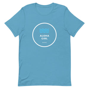 Short-Sleeve Unisex T-Shirt ALOHA GIRL STYLE WAVE Various Colors - ALOHA GIRL STYLE