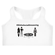 画像をギャラリービューアに読み込む, Sports bra #AlohaSocialDistancing Series White - ALOHA GIRL STYLE
