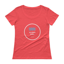 画像をギャラリービューアに読み込む, Ladies&#39; Scoopneck T-Shirt ALOHA GIRL STYLE WAVE Various Colors - ALOHA GIRL STYLE
