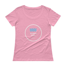 画像をギャラリービューアに読み込む, Ladies&#39; Scoopneck T-Shirt ALOHA GIRL STYLE WAVE Various Colors - ALOHA GIRL STYLE
