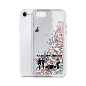 Liquid Glitter iPhone Case #AlohaSocialDistancing Series Gold/Silver/Pink - ALOHA GIRL STYLE
