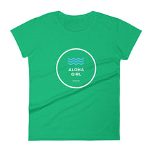 画像をギャラリービューアに読み込む, Women&#39;s short sleeve t-shirt Aloha Girl Style Wave Various Colors - ALOHA GIRL STYLE
