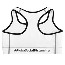 画像をギャラリービューアに読み込む, Sports bra #AlohaSocialDistancing Series White - ALOHA GIRL STYLE
