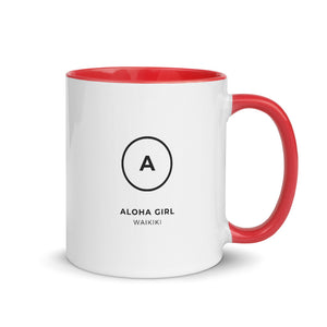 Mug with Color Inside ALOHA GIRL STYLE - ALOHA GIRL STYLE