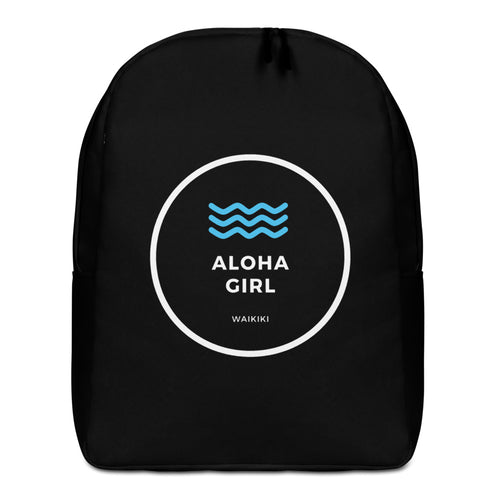 Minimalist Backpack Aloha Girl Style Wave Black - ALOHA GIRL STYLE