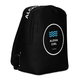 Minimalist Backpack Aloha Girl Style Wave Black - ALOHA GIRL STYLE