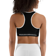 画像をギャラリービューアに読み込む, Sports bra #AlohaSocialDistancing Series Black - ALOHA GIRL STYLE
